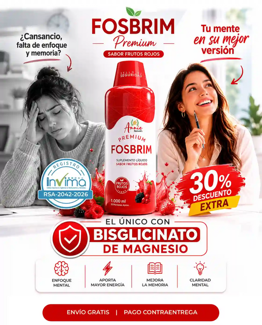 Fosbrim: El único Jarabe con BISGLICINATO de MAGNESIO que Fortalece la Concentración y Reduce el Cansancio Mental
